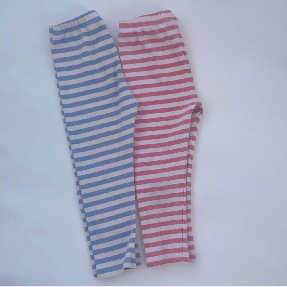 Lulu + roo Lulu & Roo Little Road Lot of 2 pairs of Striped Leggings Size 18-24
